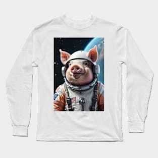 Giraffe Astronaut Long Sleeve T-Shirt